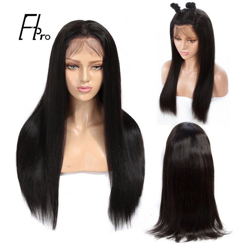 200% Density 360 Wig Straight With Baby Hair Virgin Hair For Black Women